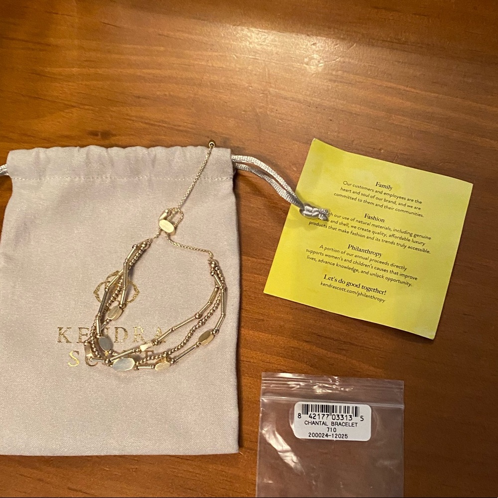 Kendra Scott Chantal Beaded Bracelet In Gold